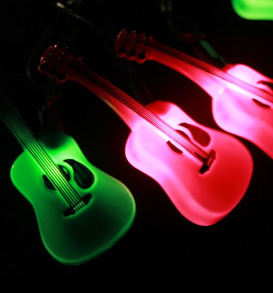 AXE HEAVEN LED Electric Strat Guitar Party/Christmas Lights 10-Lights-Per-Strand