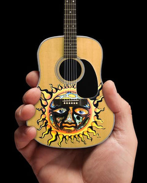 AXE HEAVEN Sublime Large Sun Logo Natural Finish Acoustic Guitar Miniature Gift