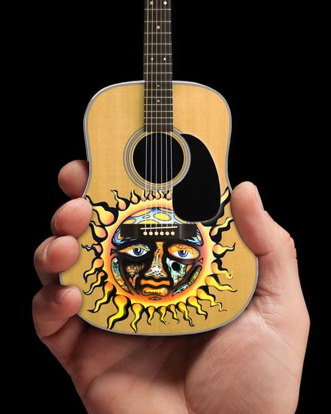 AXE HEAVEN Sublime Large Sun Logo Natural Finish Acoustic Guitar Miniature Gift