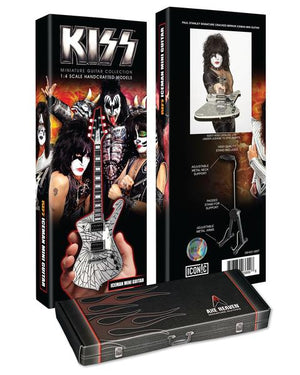 AXE HEAVEN Official KISS Paul Stanley Cracked Mirror Iceman MINIATURE Guitar