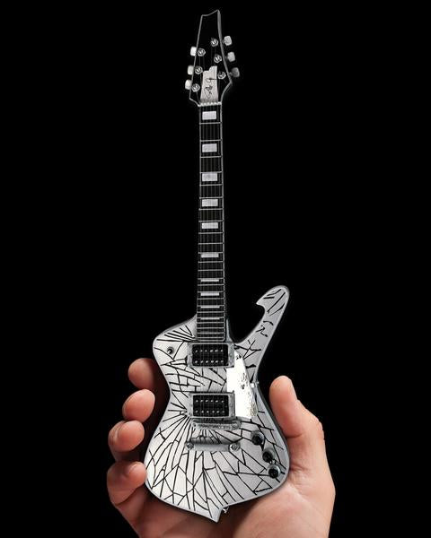 AXE HEAVEN Official KISS Paul Stanley Cracked Mirror Iceman MINIATURE Guitar