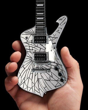 AXE HEAVEN Official KISS Paul Stanley Cracked Mirror Iceman MINIATURE Guitar