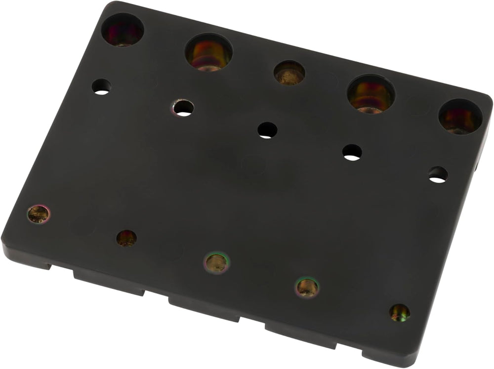 Genuine Fender BLACK HIMASS Block Logo High-Mass Bass Bridge w/Brass Saddles