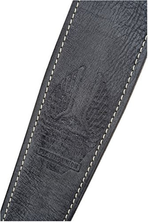 Genuine Fender 2" Wide, Road Worn Adjustable Leather Guitar Strap - Black