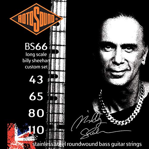 Rotosound Billy Sheehan Signature Custom Gauge Bass Strings - BS66, 43-110