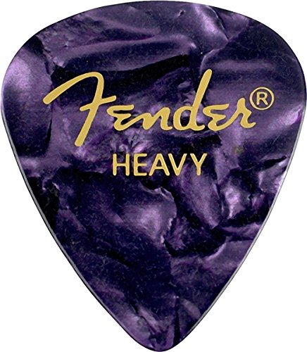 Fender 351 Premium Celluloid Guitar Picks - HEAVY, PURPLE - 12-Pack (1 Dozen)