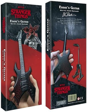 AXE HEAVEN Stranger Things Eddie's Guitar B.C. Rich NJ Warlock Miniature Guitar Gift