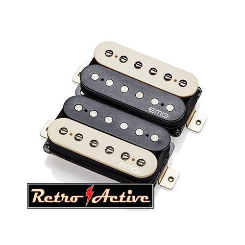 EMG Super 77 Retro Active Electric Guitar Humbucker Pickup Set, Zebra (5965.00)