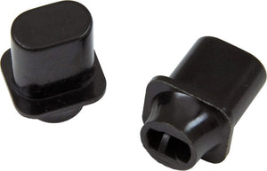 Genuine Fender Telecaster/Tele Guitar BLACK TOP HAT Switch Tip Knobs - Set of 2