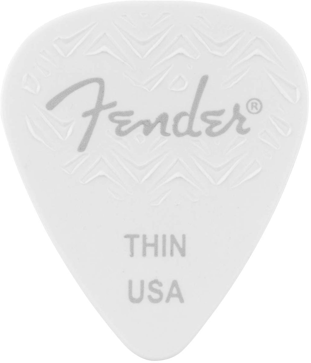 Genuine Fender Wavelength 351 Guitar Picks (6 Pack) THIN, WHITE, 198-3351-180