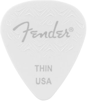 Genuine Fender Wavelength 351 Guitar Picks (6 Pack) THIN, WHITE, 198-3351-180