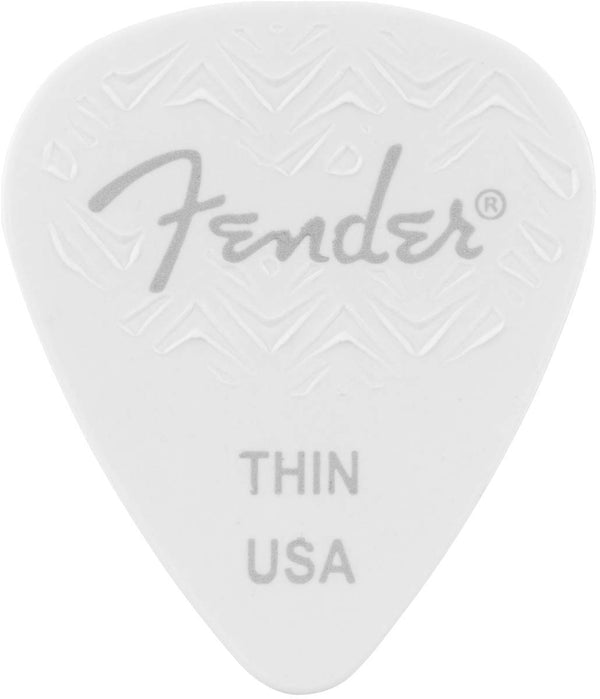 Genuine Fender Wavelength 351 Guitar Picks (6 Pack) THIN, WHITE, 198-3351-180
