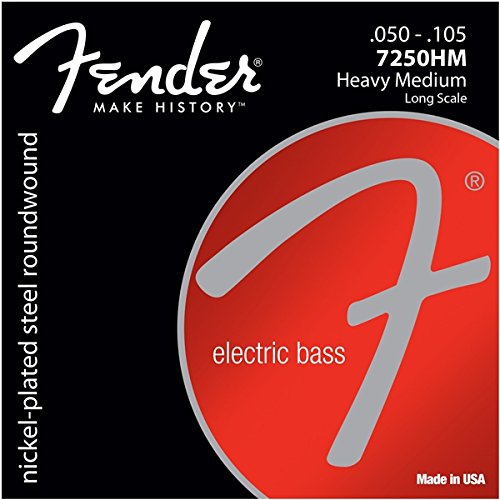 Fender 7250HM NPS Roundwound Bass Strings, Long-Scale HEAVY-MEDIUM 50-105