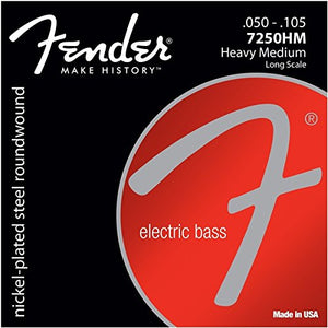 Fender 7250HM NPS Roundwound Bass Strings, Long-Scale HEAVY-MEDIUM 50-105