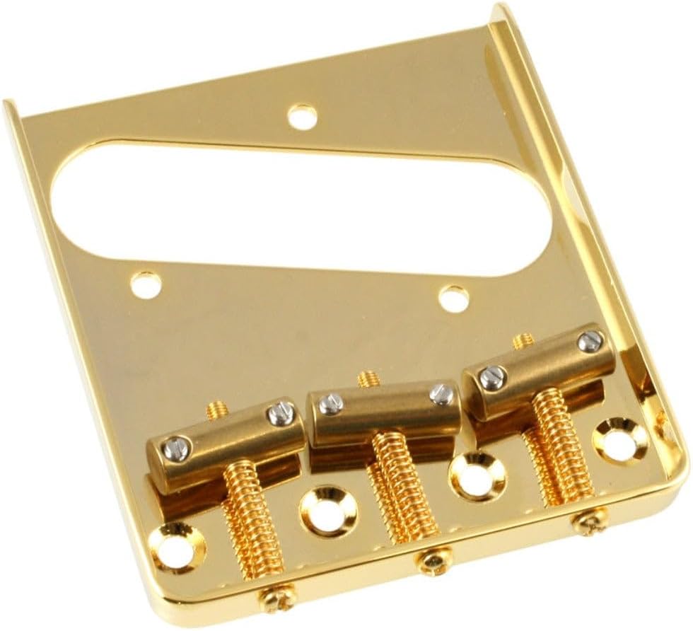 Allparts Vintage-Style Compensated Saddle Bridge for Telecaster, GOLD