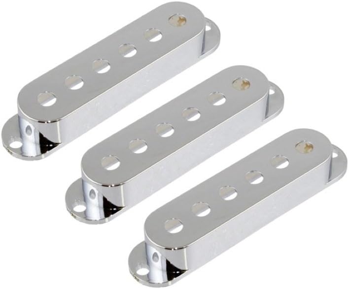 Allparts Set of 3 Plastic Chrome Pickup Covers for Fender Stratocaster