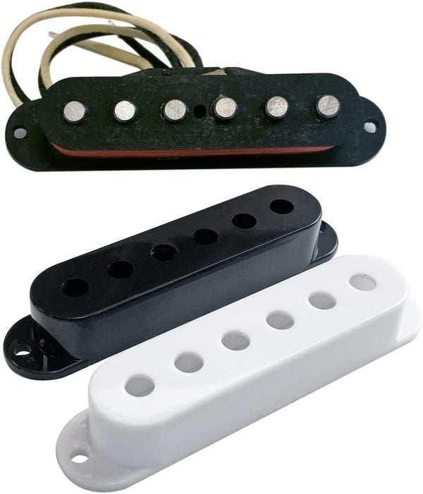 Habanero Serano Single Coil Neck Pickup with Black and White Covers, GJSTVNBW