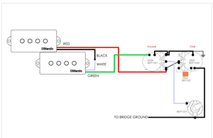 DiMarzio Wiring Harness for Fender Precision/P-Bass - BW2100