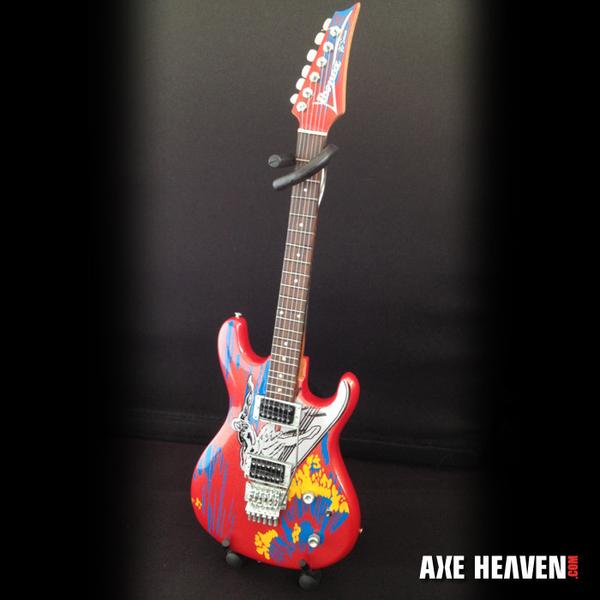 AXE HEAVEN Joe Satriani Signature Silver Surfer MINIATURE Guitar Display Gift