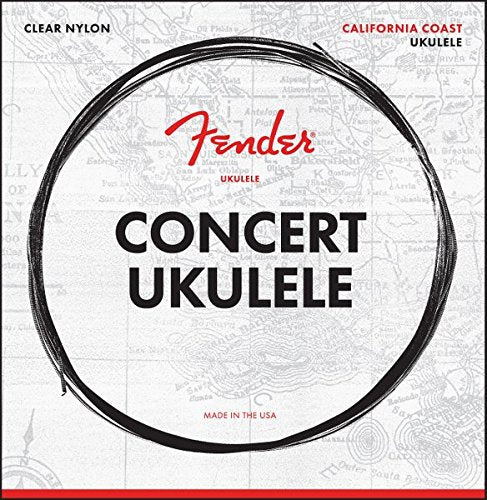 Fender 90C California Coast Clear Nylon 4-String Concert Ukulele Strings