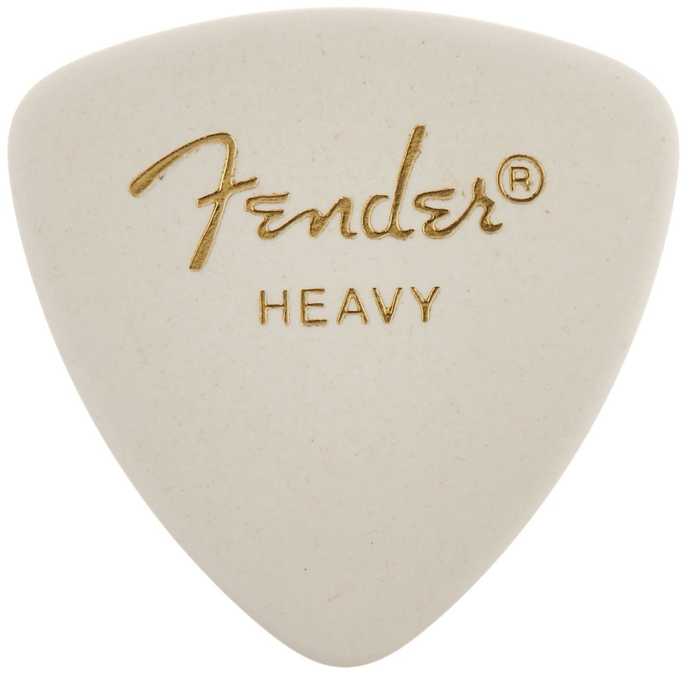 Fender 346 Classic Celluloid Guitar Picks - WHITE - HEAVY - 12-Pack (1 Dozen)