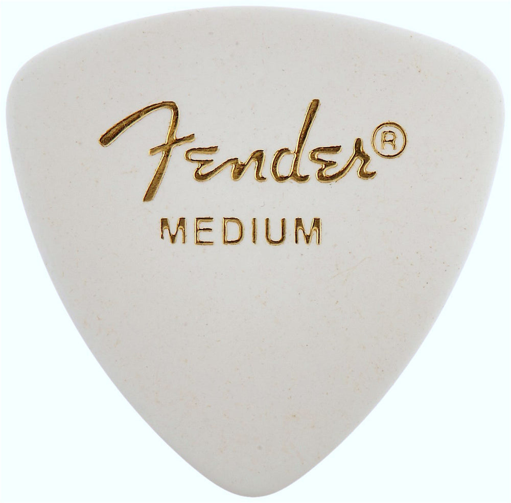 Fender 346 Classic Celluloid Guitar Picks - WHITE - MEDIUM - 72-Pack (1/2 Gross)