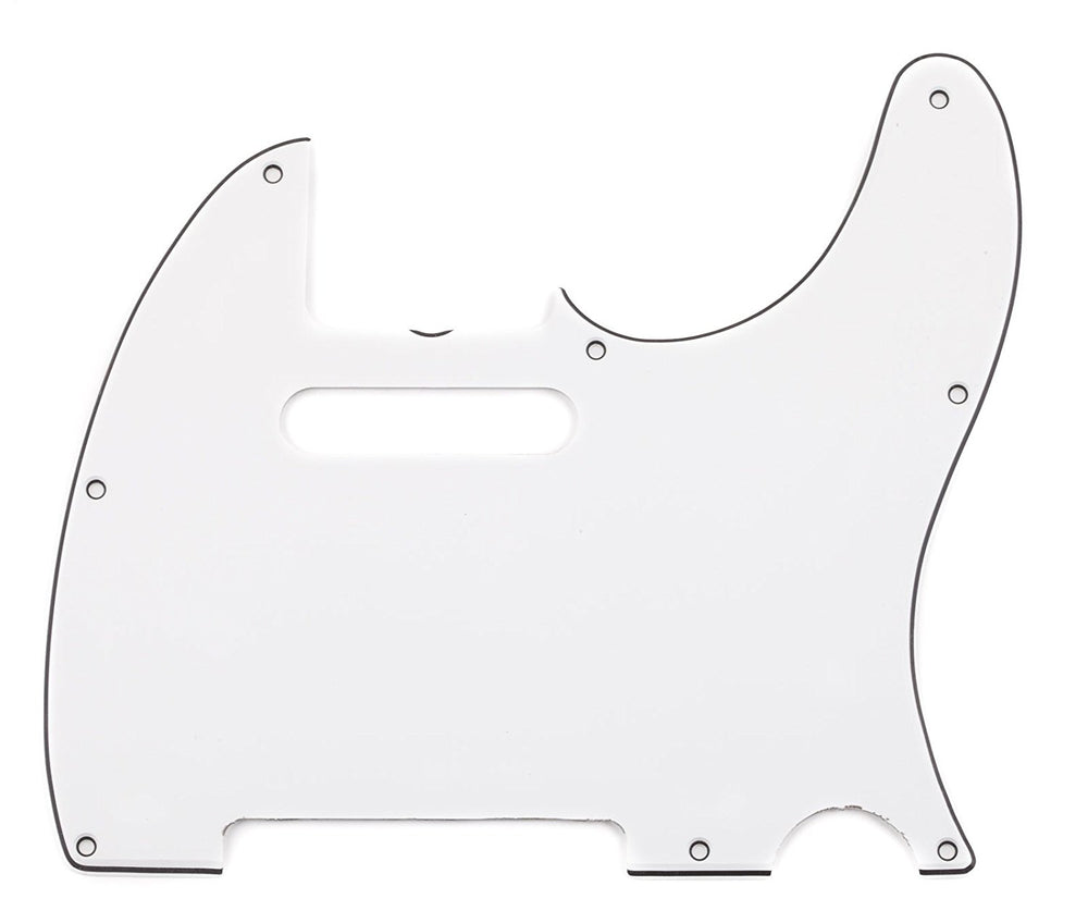 Genuine Fender Pure Vintage '64 Tele Guitar Pickguard, 8-Hole, Eggshell White