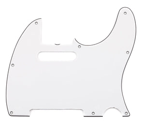 Genuine Fender Pure Vintage '64 Tele Guitar Pickguard, 8-Hole, Eggshell White