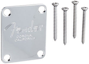 Genuine Fender "Corona California" American Standard Chrome Bass Neck Plate