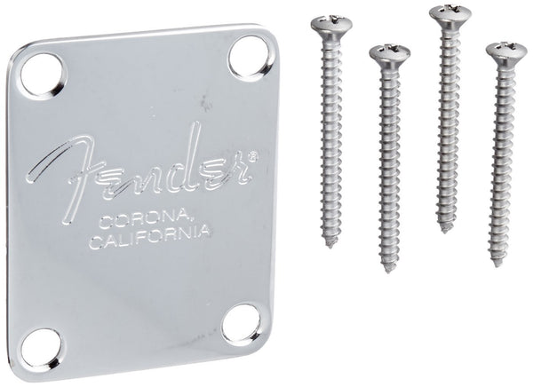 Genuine Fender "Corona California" American Standard Chrome Bass Neck Plate