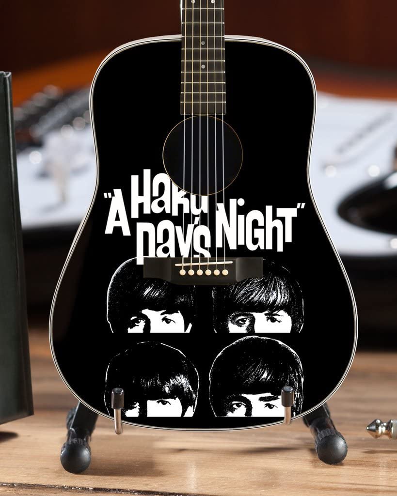 AXE HEAVEN Licensed Fab Four, A Hard Day's Night Tribute Miniature Guitar Display Gift