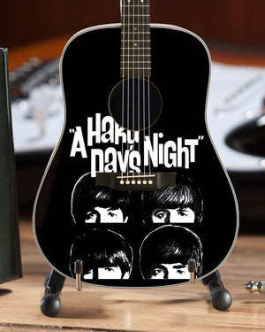 AXE HEAVEN Licensed Fab Four, A Hard Day's Night Tribute Miniature Guitar Display Gift