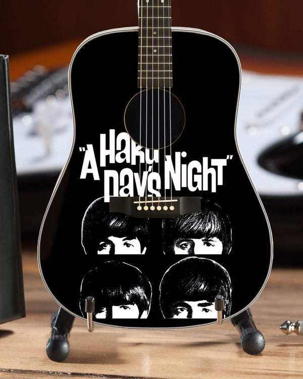 AXE HEAVEN Licensed Fab Four, A Hard Day's Night Tribute Miniature Guitar Display Gift