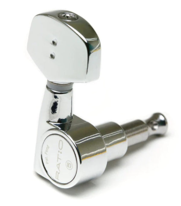 Graph Tech Ratio 3+3 Acoustic Guitar Tuners/Machines - CHROME, PRN-2411-C0