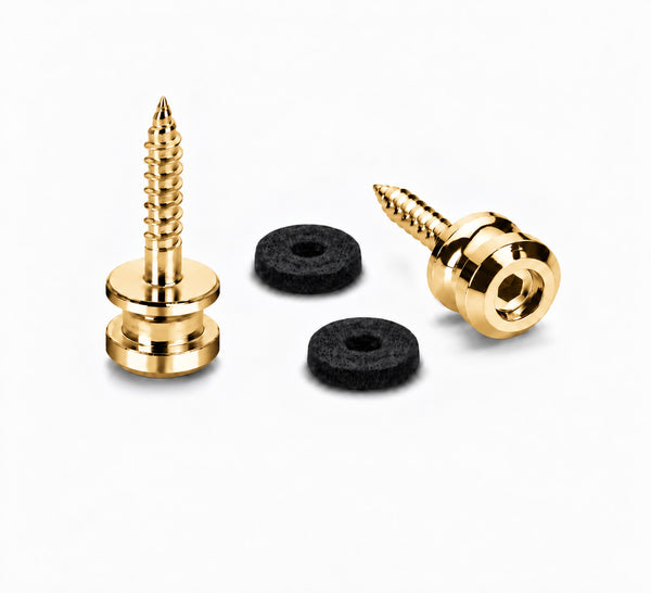 Genuine Schaller Germany S-Lock Straplock Replacement Buttons Pair, GOLD