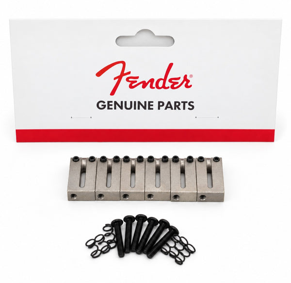 Genuine Fender American Standard Satin Chrome Strat/Tele OFFSET Bridge Saddles