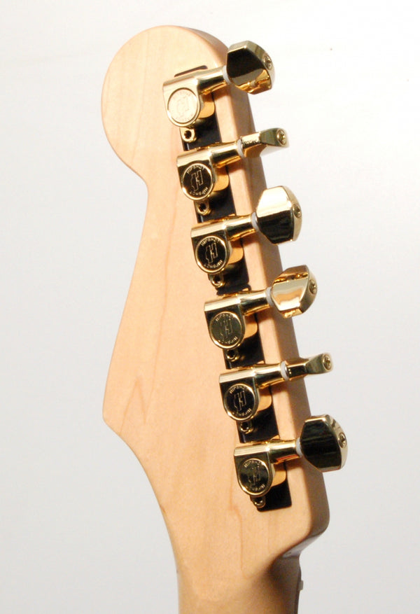 Hipshot GOLD 6-In-Line Non-Staggered Closed-Gear Guitar Machines Tuners with UMP