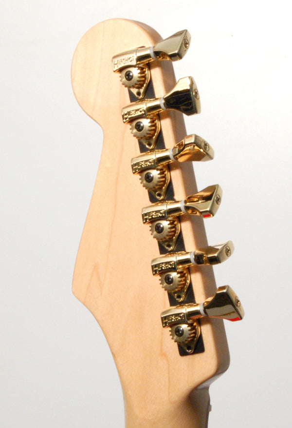 Hipshot GOLD 6-In-Line Non-Staggered Open-Gear Guitar Machines Tuners w/ UMP Kit