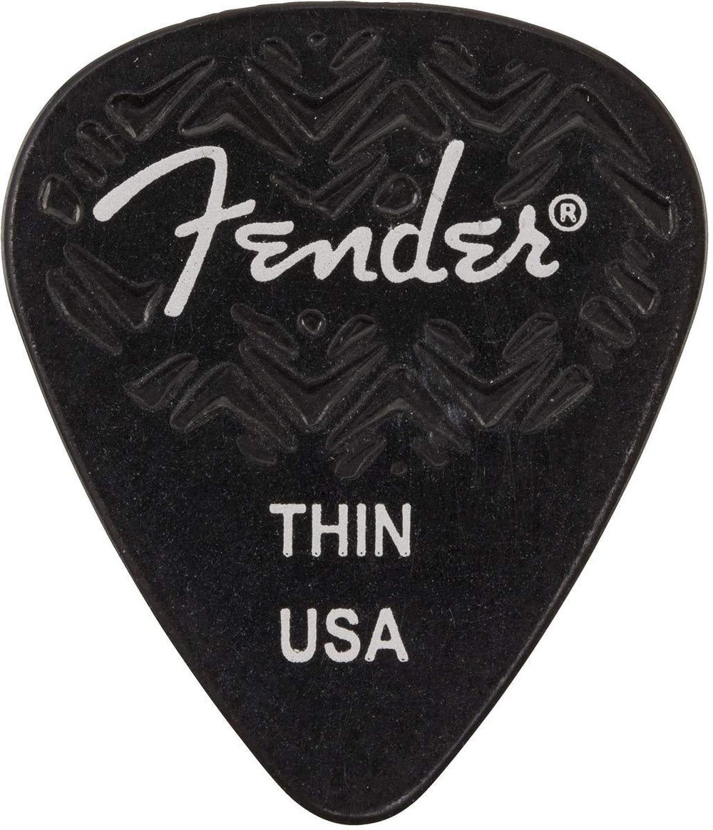 Genuine Fender Wavelength 351 Guitar Picks (6 Pack) THIN, BLACK
