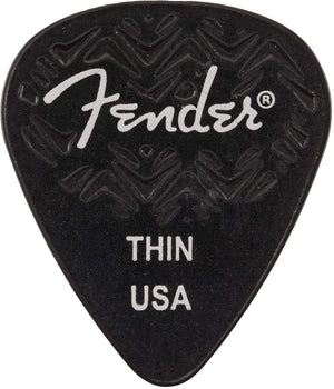Genuine Fender Wavelength 351 Guitar Picks (6 Pack) THIN, BLACK