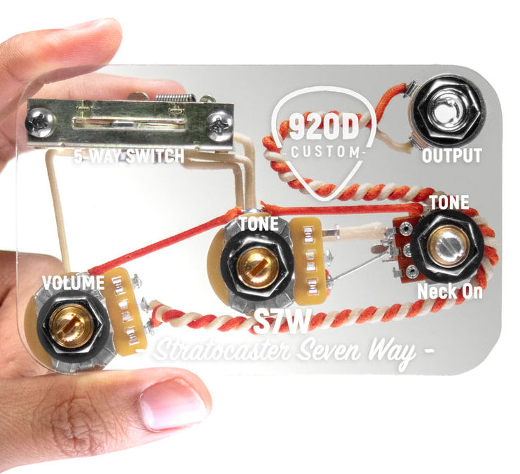 920D Custom Loaded S7W 7-Way Switch Wiring Harness Mod for S-Style Guitar