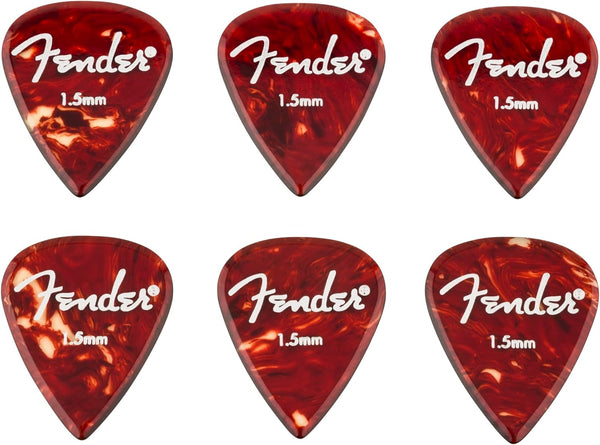 Genuine Fender Aero Acrylic Guitar Picks, 6-count, 1.5mm