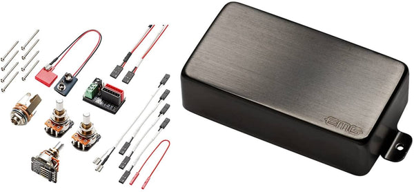 EMG 60 MetalWorks Active Ceramic Humbucker Guitar Pickup, Brushed Black Chrome