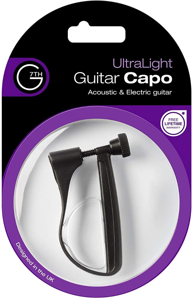 G7th UltraLight Acoustic/Electric Guitar Capo, Black