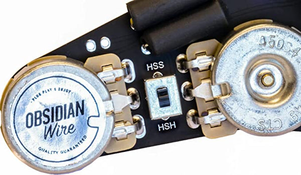 Obsidian Wire HSS/HSH GEN2 5-Way Switch Solderless Wiring Harness for Strat