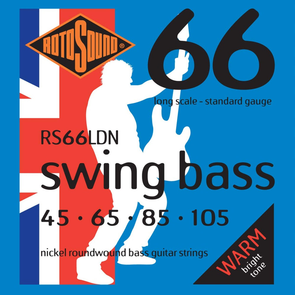 Rotosound RS66LDN Swing Bass 66 Nickel Roundwound Long Scale Bass Strings 45-105