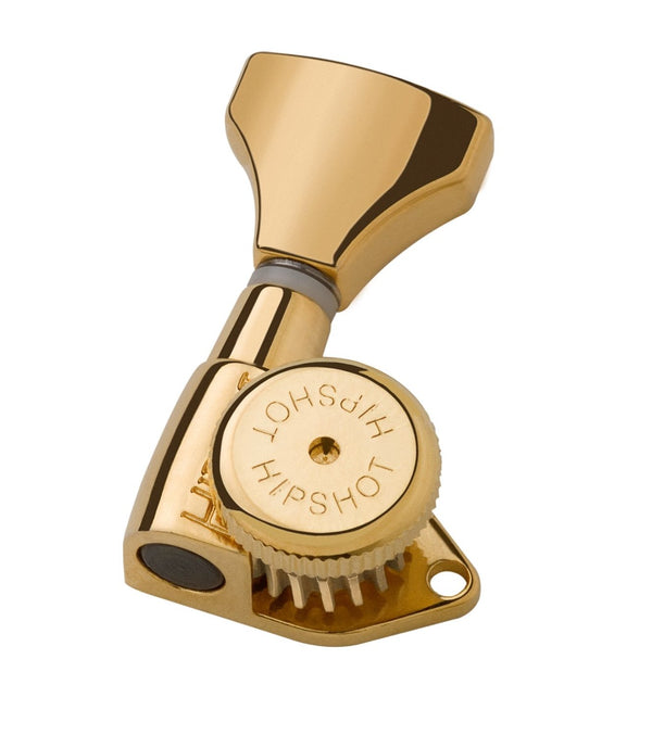 Hipshot GOLD 3+3 GripLock Open-Gear Locking Guitar Machines 3x3 Tuners