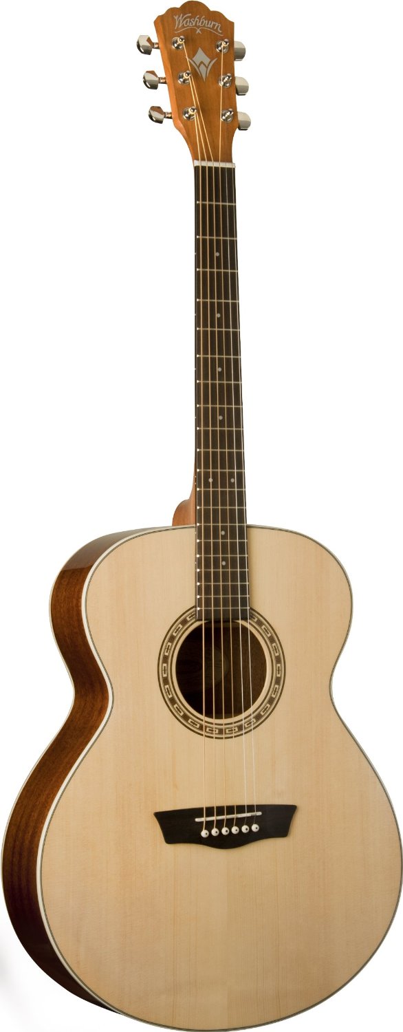 Washburn WG7S Harvest Series Grand Auditorium Acoustic Guitar - Natural Gloss
