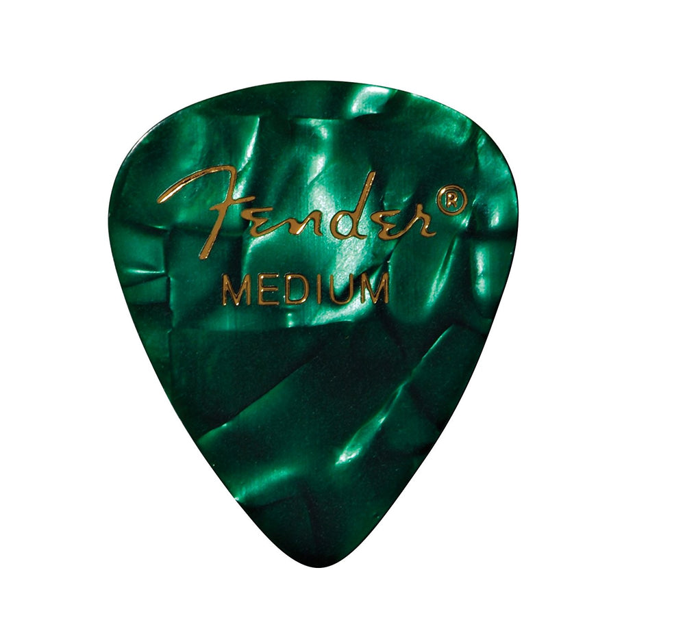 Fender 351 Premium Celluloid Guitar Picks, GREEN MOTO, MEDIUM 144-Pack (1 Gross)