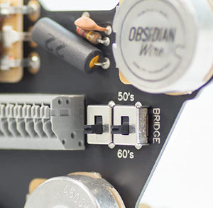 Obsidian Wire MKII Solderless Harness for 50s/60s Les Paul, Dual Split Coil